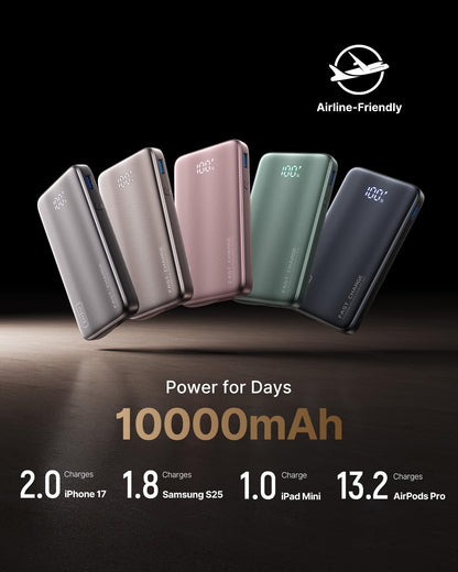 INIU 45W Fast Charging Portable Charger, 10000mAh with Built in Wall Plug