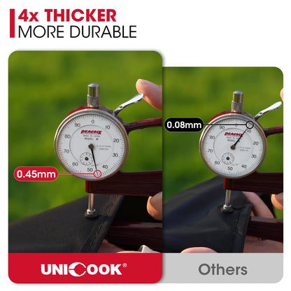 UNICOOK BBQ Cover 55 Inch, Heavy Duty Waterproof Housse BBQ, Special Fade and UV Resistant Outdoor Barbecue Grill Cover, Barbecue Accessories Compatible for Weber Char-Broil Brinkmann and More
