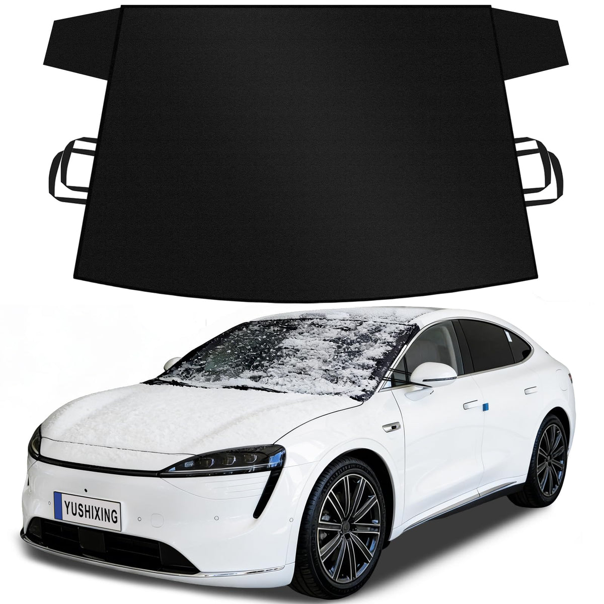 Windshield Cover for Ice and Snow,600D Oxford Fabric, Car Front Windshield Snow Cover,Fits Most Cars and SUVs, Pickup,Windshield Cover for Winter,69 x 42 Inches 🍁 All In One Marketplace Canada
