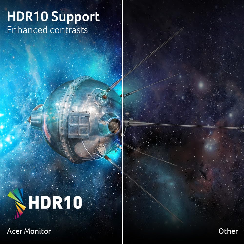 Acer Nitro 27 Inch WQHD 2560 x 1440 IPS Gaming Monitor | AMD FreeSync | Up to 180Hz Refresh | Up to 0.5ms | DCI-P3 95% | HDR 10 Support | One Display Port 1.2 & Two HDMI 2.0 | KG271U N3bmiipx Acer