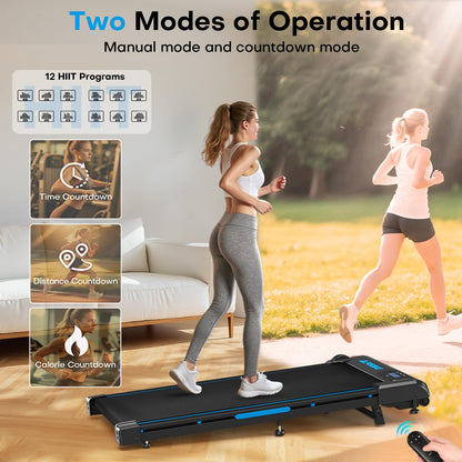 Walking Pad with 9% Incline, FOUSAE 3 in 1 6.2 MPH Treadmill for Home with Double Frame 330 LB Weight Capacity, 2.5 HP Under Desk Walking Pad Treadmill with 12 HIIT Programs, Magnetic Remote Control - Available at All In One Marketplace Canada