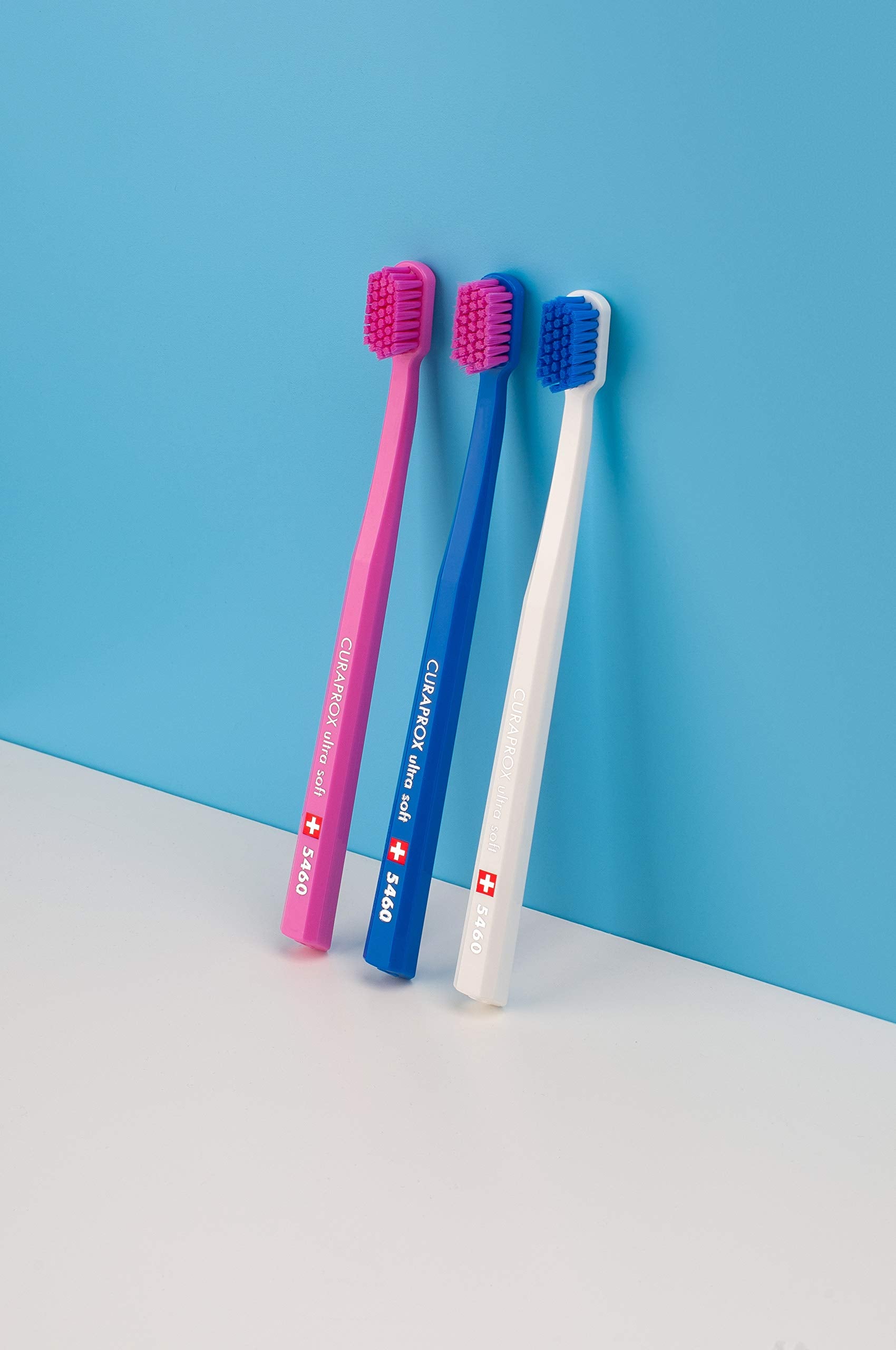 Curaprox CS 5460 Ultra Soft Toothbrush (3-Pack Bilingual) - Gentle Soft Bristles Tooth Brush for Sensitive Gums - Premium Swiss Oral Care Recommended by Dentists - For Adults & Teens - Available at All In One Marketplace Canada