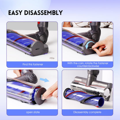 Upgrade Anti-Tangle Replacement Vacuum Head Compatible with Dyson V7,V8, Cyclone V10,V11,V15 Cordless Vacuum Cleaners, Suitable for Carpets,Rugs,Hardwood Floor - Available at All In One Marketplace Canada