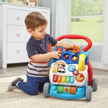 VTech Sit-to-Stand Learning Walker (Frustration Free Packaging - English Version), Blue