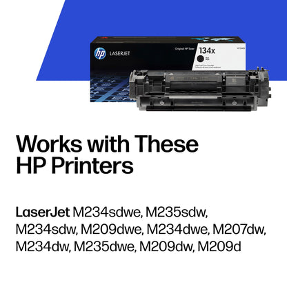 HP 134X | High Yield Toner Cartridge | Black | W1340X