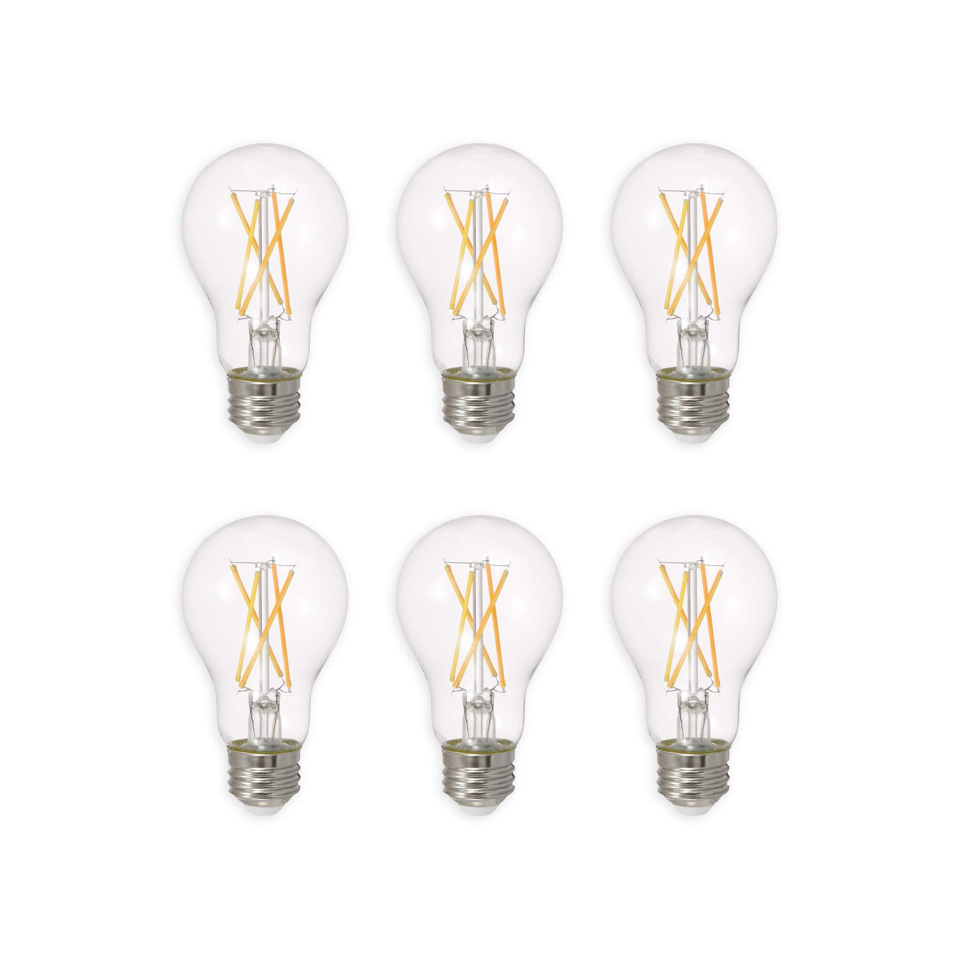 Sylvania LED TruWave Natural Series Light Bulb, 60W Equivalent, Efficient 8W A19, Medium Base, Dimmable, 800 Lumens, 2700K, Soft White, Clear - 6 Count (Pack of 1) (40806) LEDVANCE
