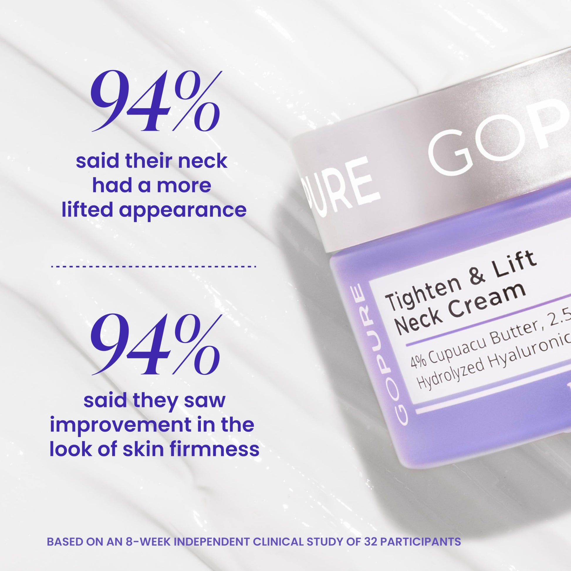 goPure Tighten & Lift Neck & Chest Moisturizer Cream for Visibly Firming, Tightening and Lifting Wrinkles & Crepey Skin, 1.7oz - Available at All In One Marketplace Canada