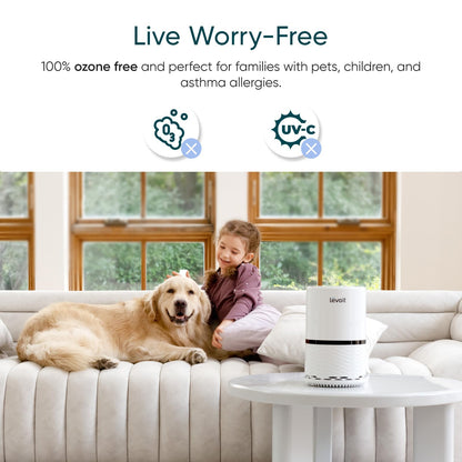 Purificateurs d'air Levoit pour chambre à coucher, LV-H132 Blanc