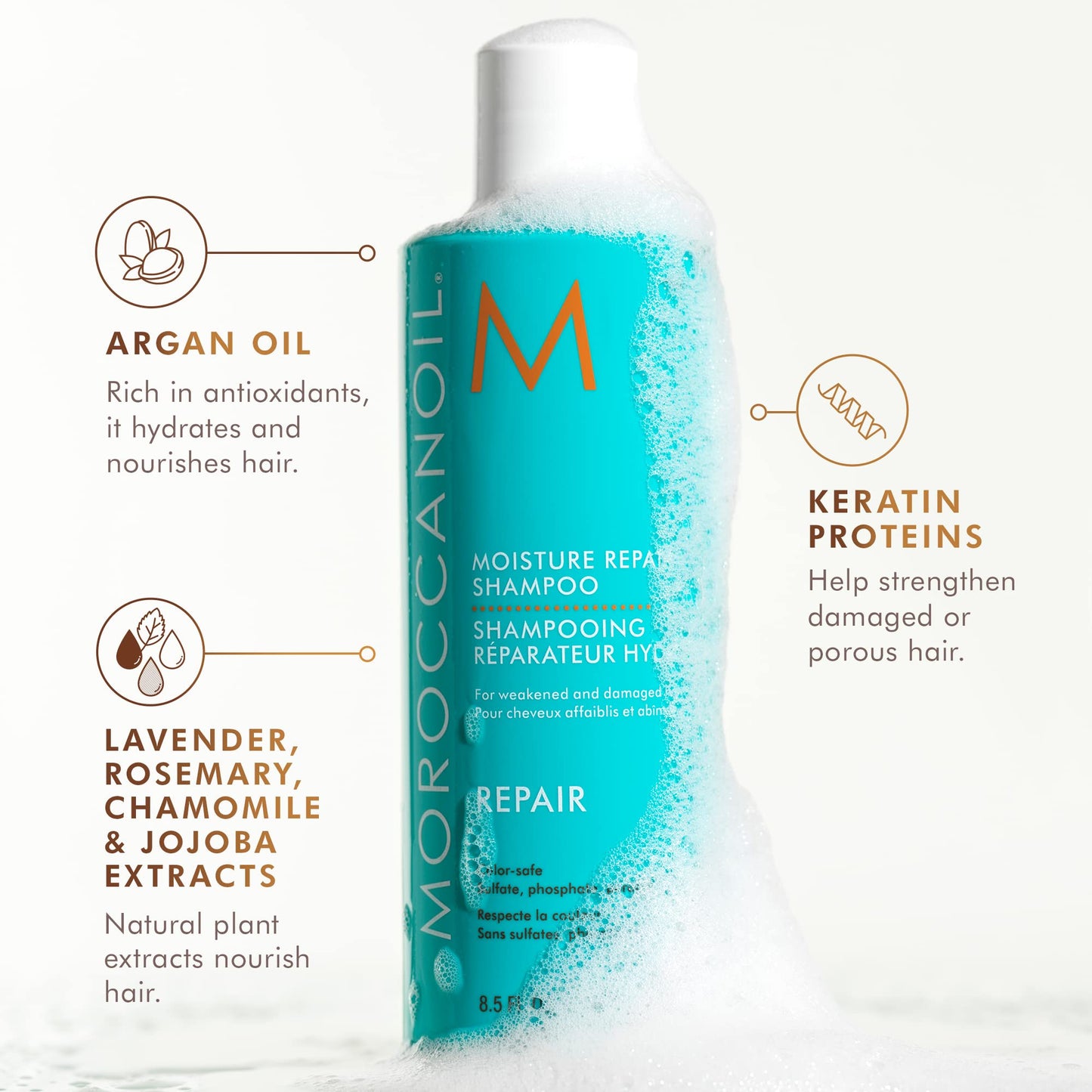 Moroccanoil Moisture Repair Shampoo, 8.5 Fl. Oz. - Available at All In One Marketplace Canada
