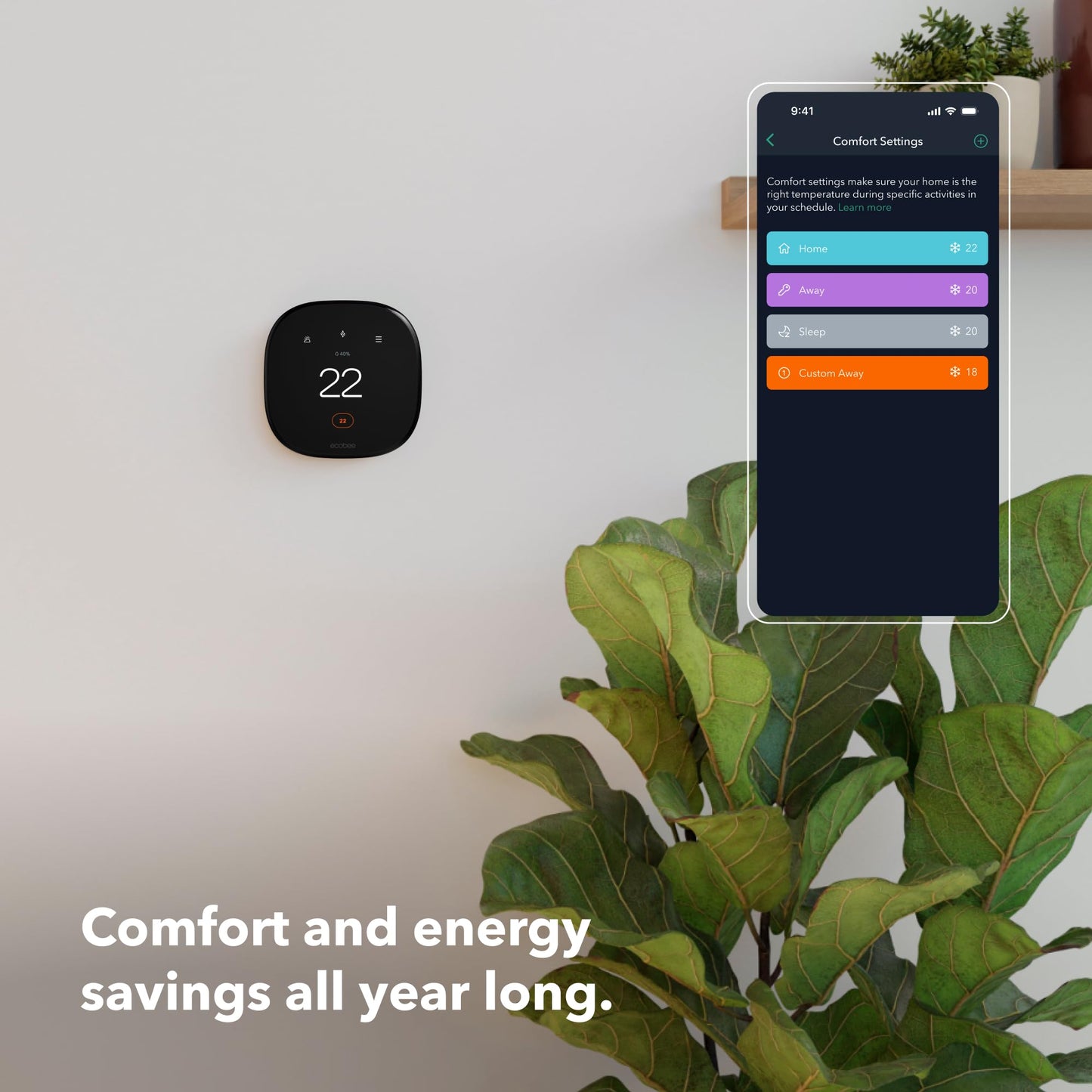 ecobee New Smart Thermostat Enhanced - Programmable Wifi Thermostat - Works with Siri, Alexa, Google Assistant - Energy Star Certified - Smart Home - Available at All In One Marketplace Canada