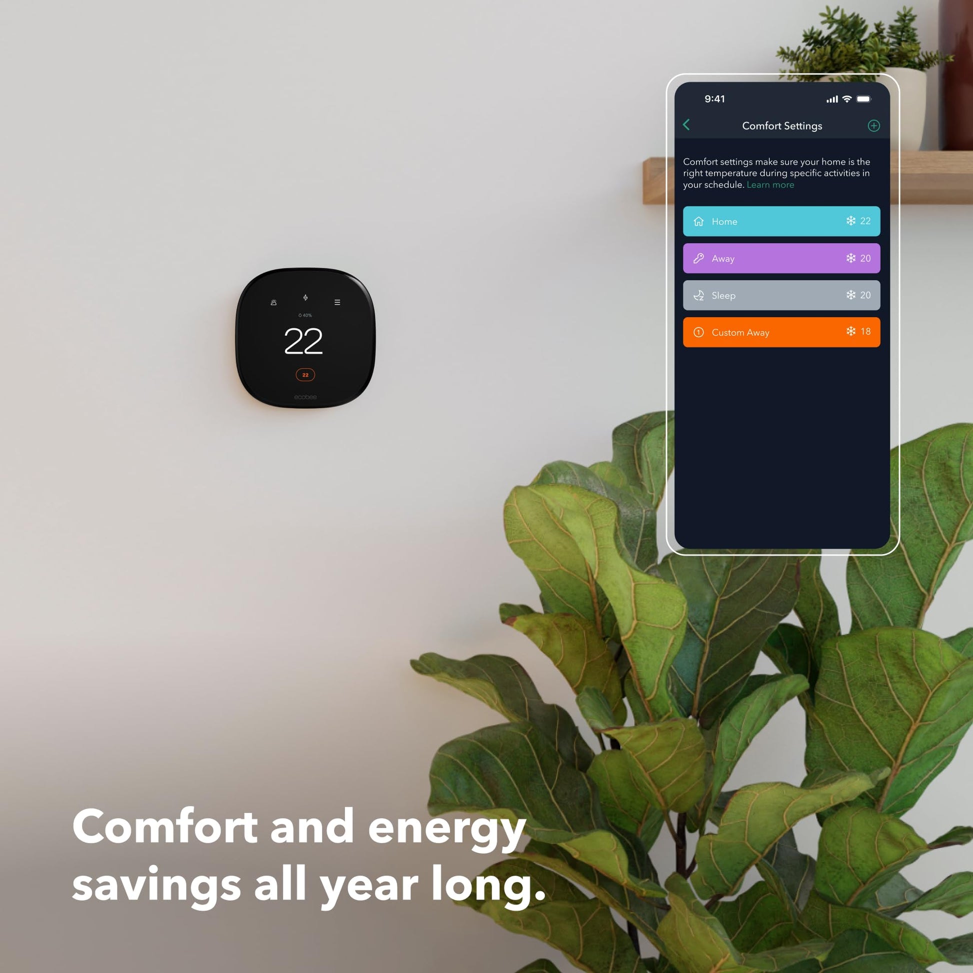 ecobee New Smart Thermostat Enhanced - Programmable Wifi Thermostat - Works with Siri, Alexa, Google Assistant - Energy Star Certified - Smart Home - Available at All In One Marketplace Canada