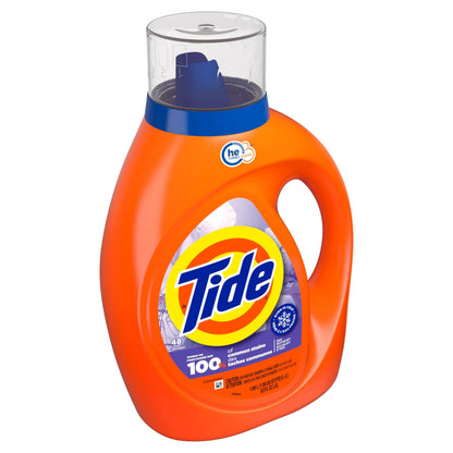 Tide Liquid Laundry Detergent, Iris Bouquet Scent, HE Compatible, Cold Water Clean Liquid Detergent, 1.86 Litres, 48 Loads Tide