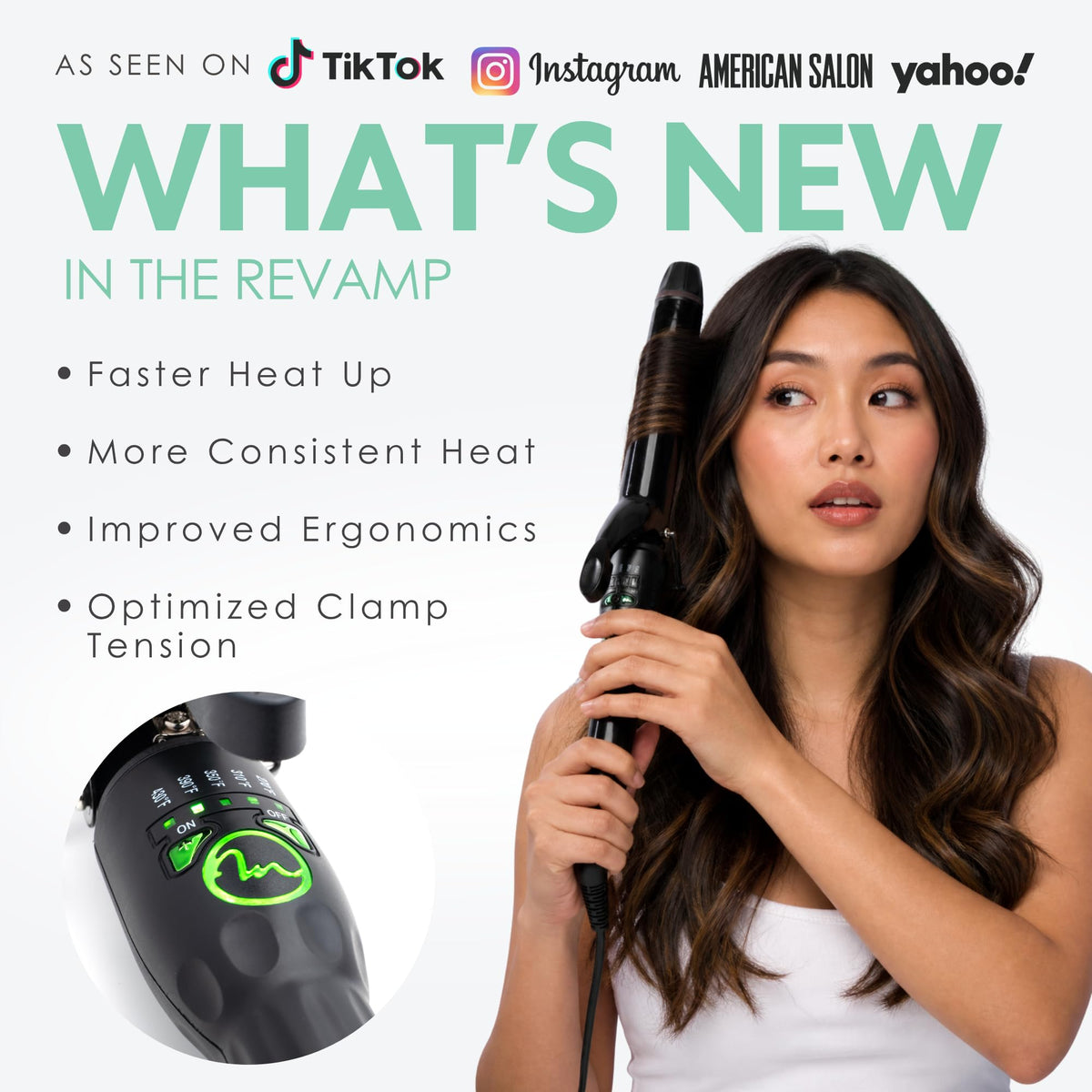 MINT X-Long 1.5 Inch Ceramic Ionic Curling Iron for Long Hair