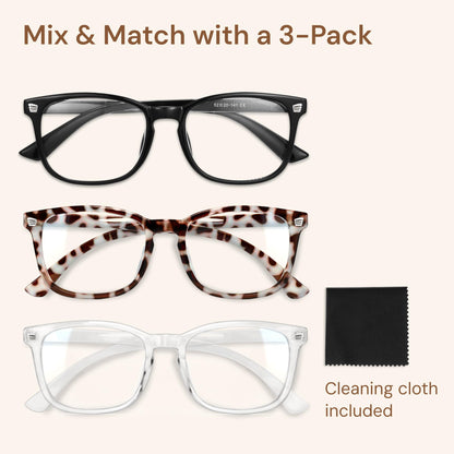 Gaoye Blue Light Blocking Glasses, Fashion Square Fake Nerd Eyewear Anti UV Ray Computer Gaming Eyeglasses Women/Men - Available at All In One Marketplace Canada