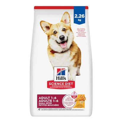 Hill's Science Diet Adult Small Bites Chicken & Barley Recipe Dry Dog Food 2.26 kg Bag Hill's Science Diet
