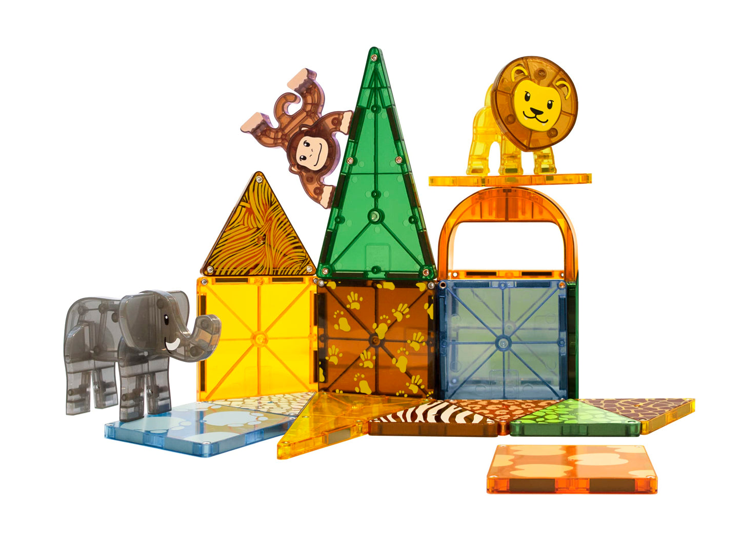 MAGNA-TILES Safari Animals 25-Piece Magnetic Construction Set, The Original Magnetic Building Brand Magna Tiles