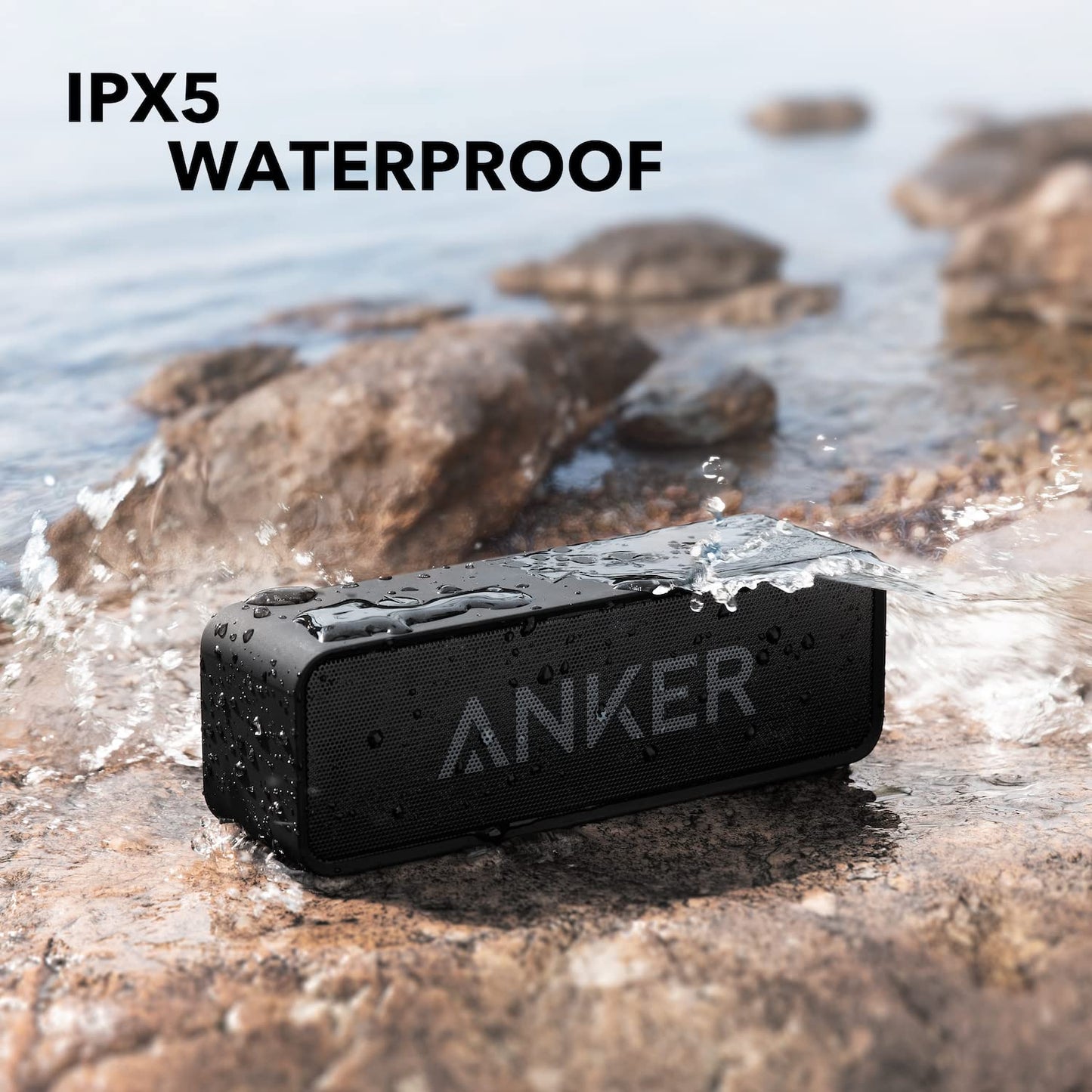 Upgraded, Anker Soundcore Bluetooth Speaker with IPX5 Waterproof, Stereo Sound, 24H Playtime, Portable Wireless Speaker for iPhone, Samsung and More - Available at All In One Marketplace Canada