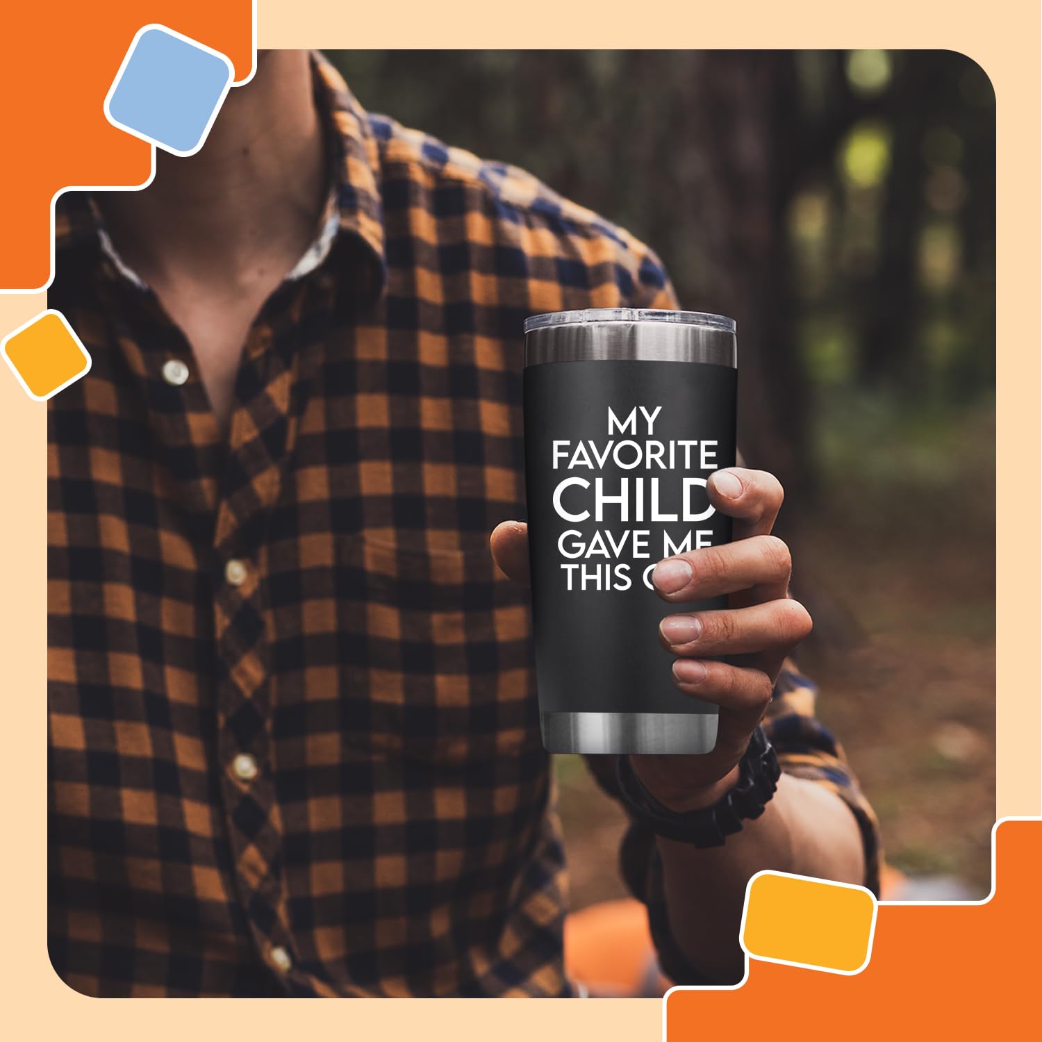 NewEleven Fathers Day Gift for Dad - Birthday Gift for Dad from Kids - Gifts for Husband - Birthday Present Ideas for Father from Daughter, Son - 20 Oz Tumbler - Available at All In One Marketplace Canada