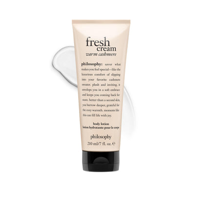 philosophy fresh cream warm cashmere body lotion, conditioning & moisturizing formula,240ml