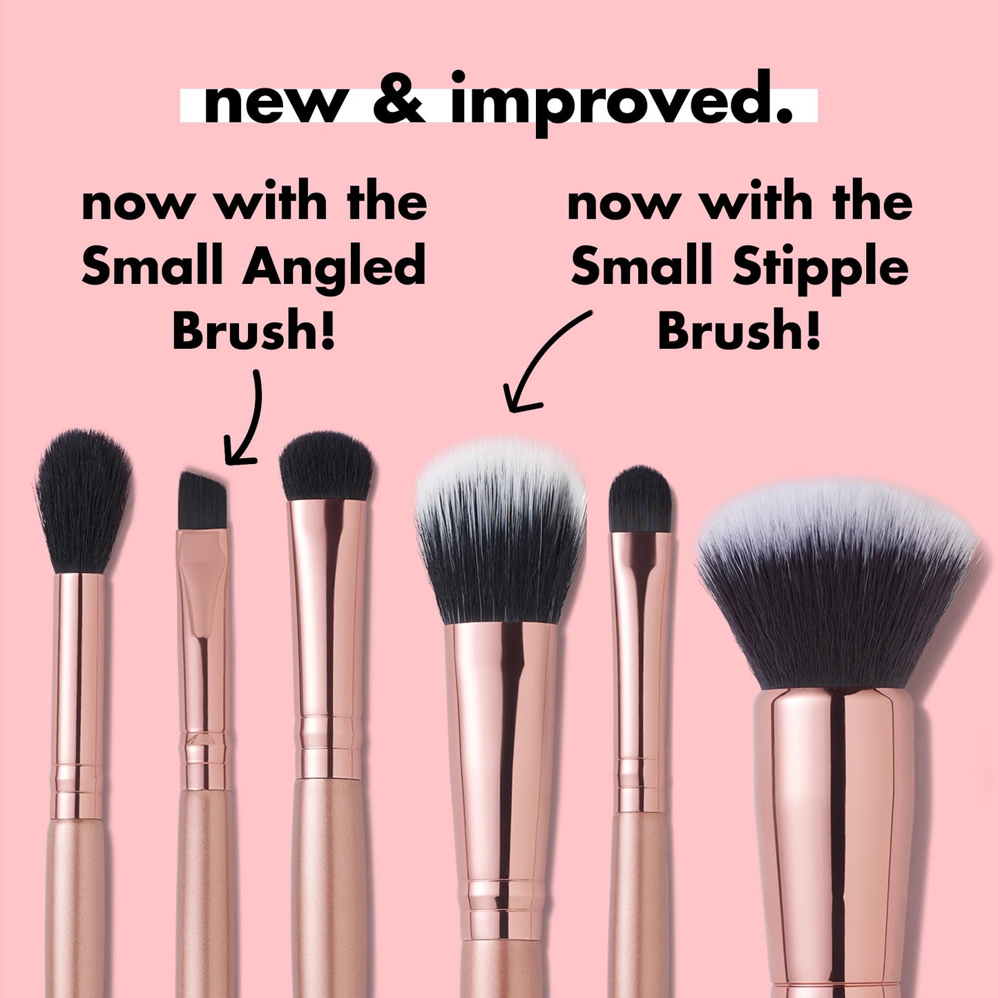 e.l.f. Flawless Face Kit, 6-Piece Brush Collection, Brushes For Face, Eyes & Brows, Vegan & Cruelty-Free - Available at All In One Marketplace Canada