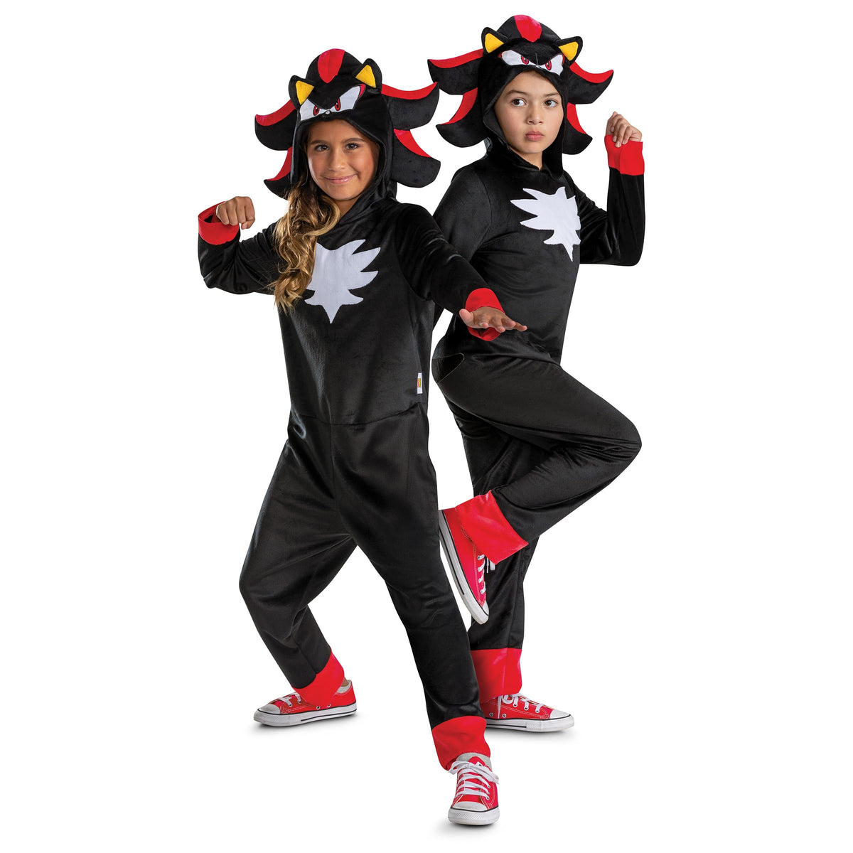 Sonic Shadow Costume for Kids, Officially Licensed Sonic The Hedgehog Halloween Costume Outfit, Size (7-8)