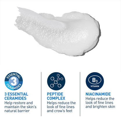 CeraVe Skin Renewing Eye Cream, Under Eye Cream with Caffeine, Peptides, & Hyaluronic Acid, Reduce Appearance of Fine Lines. Fragrance-Free & Ophthalmologist Tested, 15 mL - Available at All In One Marketplace Canada