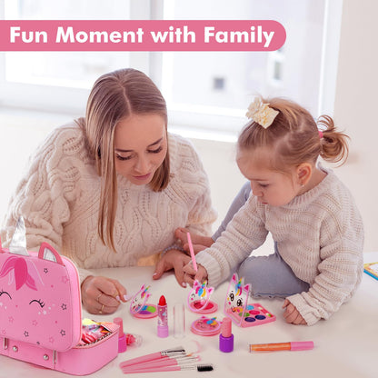 Kids Makeup Kit for Girls Toys, Teensymic Washable Girl Makeup Kit Gifts for Kids Make up Set Real Makeup for Kid Little Princess Christmas Birthday Gifts Toys for 3 -12 Year Old 🍁 All In One Marketplace Canada