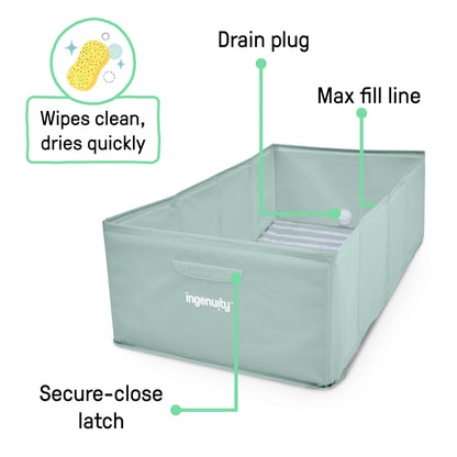 Ingenuity Tuckaway Toddler Tub, Converts Shower to Tub, Folds to Store, Easy to Clean, No Assembly Required, 12M-5Y 🍁 All In One Marketplace Canada