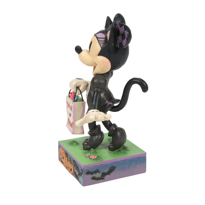 Figurine Disney Traditions par Jim Shore d'Enesco, Minnie Mouse en costume de chat noir pour Halloween, 15,5 cm, multicolore