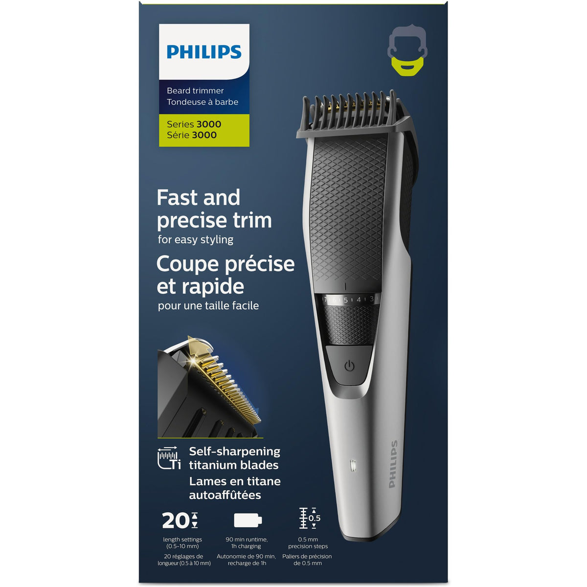 Philips 3000 Series Beard Trimmer, Grey