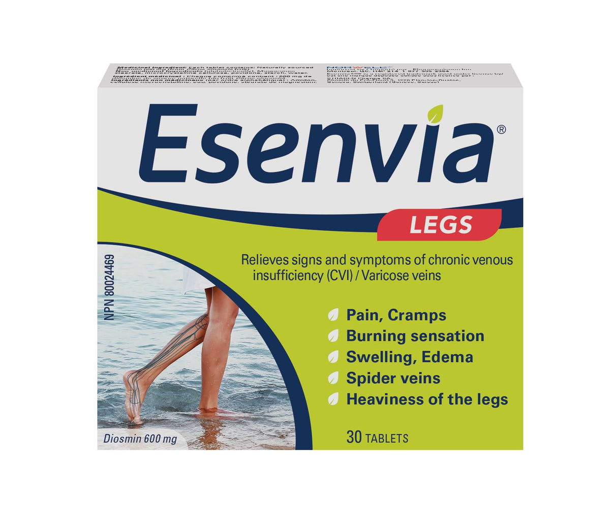 Esenvia Diosmin Tablets for Leg Vein Symptom Relief, 30 Count