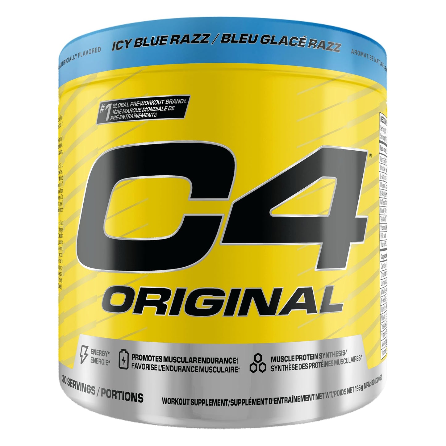 Cellucor C4 Original Pre Workout Powder - Sugar Free Preworkout Energy for Men & Women - 150mg Caffeine, Beta Alanine, Creatine - Icy Blue Razz, 30 Servings Cellucor