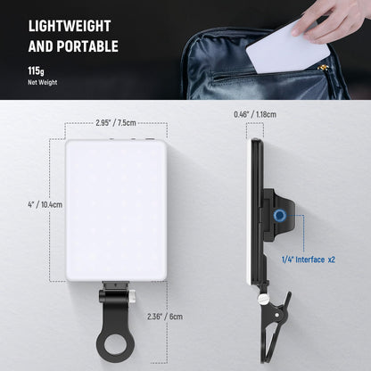 NEEWER Basics NL-60AI Selfie Light for Phone with Front & Back Clip