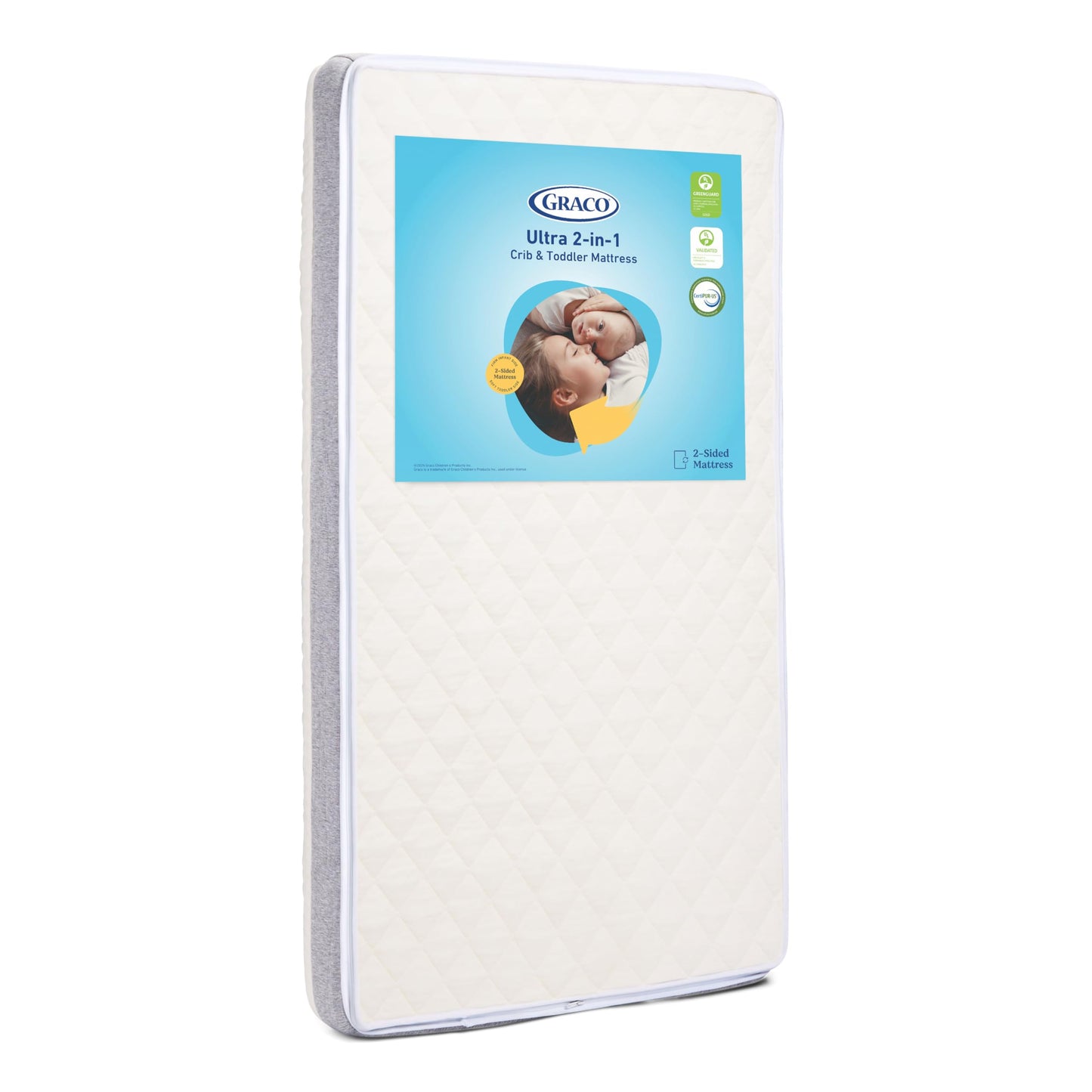 Graco Ultra 2-in-1 Premium Dual Sided Crib & Toddler Mattress - GREENGUARD Gold, CertiPUR-US Certified Foam, Machine Washable Cover with 100% Waterproof Surface, Fits Standard Crib & Toddler Beds 🍁 All In One Marketplace Canada