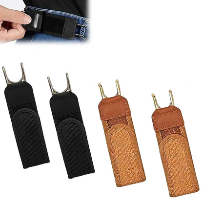 4PCS Buckleless Belt for Men Women, Tactical Metal Hook Elastic Belt, Adjustable No Buckle Side Belt for Pants, Comfortable Stretch Waist Belt for Work Travel Everyday Wear - Available at All In One Marketplace Canada