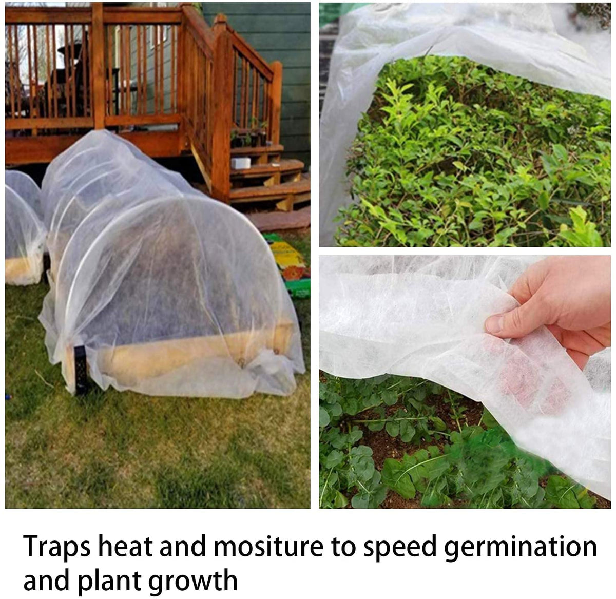 13 x 6.5 Ft Winter Plant Covers Freeze Protection -Warm Rectangle Plant Protection Cover, Frost Cloth Blanket Protecting Fruit Tree Potted Plants from Freezing Animals Eating 🍁 All In One Marketplace Canada
