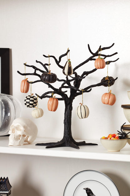Set de 10 mini décorations à suspendre Lenox Pumpkin en porcelaine pour Halloween