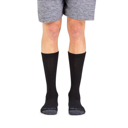 Fruit of the Loom Men's Dual Defense Crew Socks (12 Pack), Black, Medium (6 - 12) - Available at All In One Marketplace Canada
