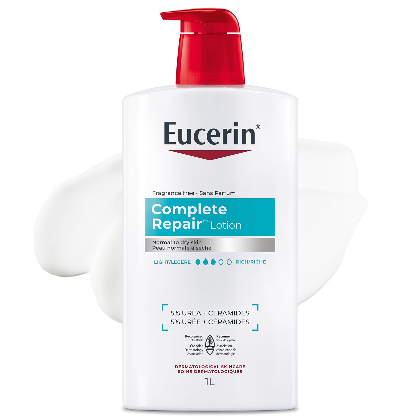 Eucerin Complete Repair Lotion, 5% Urea & Ceramides, Hydrates Dry Skin, 1L 🍁 All In One Marketplace Canada