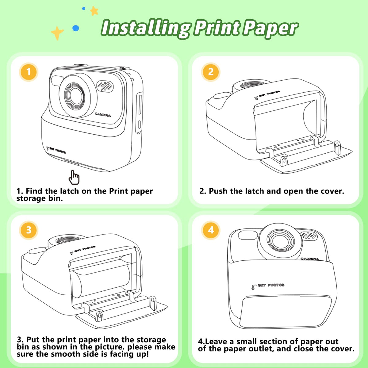 Upgrade Kids Camera Instant Print for Boys and Girls, 1080P HD Dual-Lens Selfie Digital Camera with Print Paper & 32G Card, Christmas Birthday Gifts Toys for Toddler and Teenagers Age 3-16 Years Old 🍁 All In One Marketplace Canada