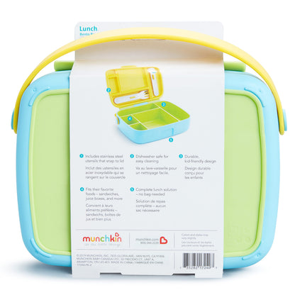 Munchkin Bento Box Toddler Lunch Box, Green