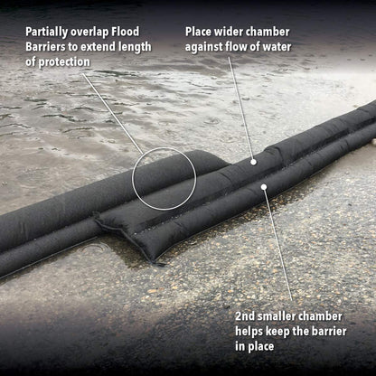 Quick Dam QD610-1 Water-Activated Flood Barrier-1 Pack, Black Quick Dam