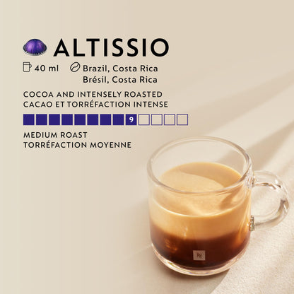 Nespresso Vertuo Altissio Coffee Pods, Dark Roast, Intensity 9, 80 Pods