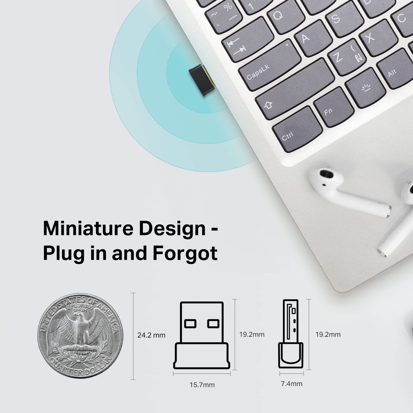 TP-Link AC600 Nano WiFi Bluetooth 4.2 USB Adapter (Archer T2UB Nano) - 2.4G/5G Dual Band Wireless Network Adapter for PC Desktop, Mini Travel Size, Supports Windows 11/10/8.1/8 🍁 All In One Marketplace Canada