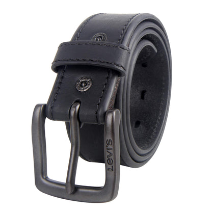 Levi's Casual Belt-Dress for Men Jeans with Thick Strap and Buckle, Matte black, Extra-Large (42-44) Levi's