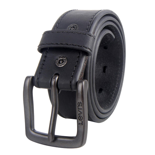 Levi's Casual Belt-Dress for Men Jeans with Thick Strap and Buckle, Matte black, Large (38-40) Levi's