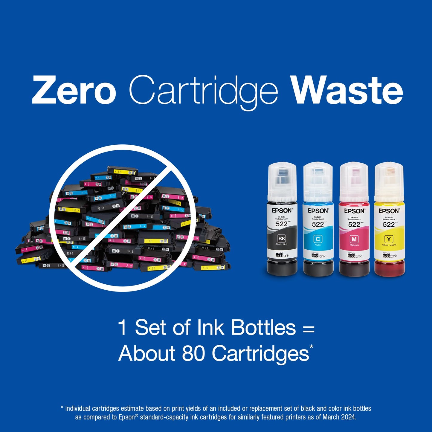 Epson 522 EcoTank Ink Ultra-High Capacity Bottle, Black (T522120-S) - Compatible with ET-2400, ET-2720, ET-2800, ET-2803, ET-2840, ET-4700, ET-4800, ET-4810 - Available at All In One Marketplace Canada
