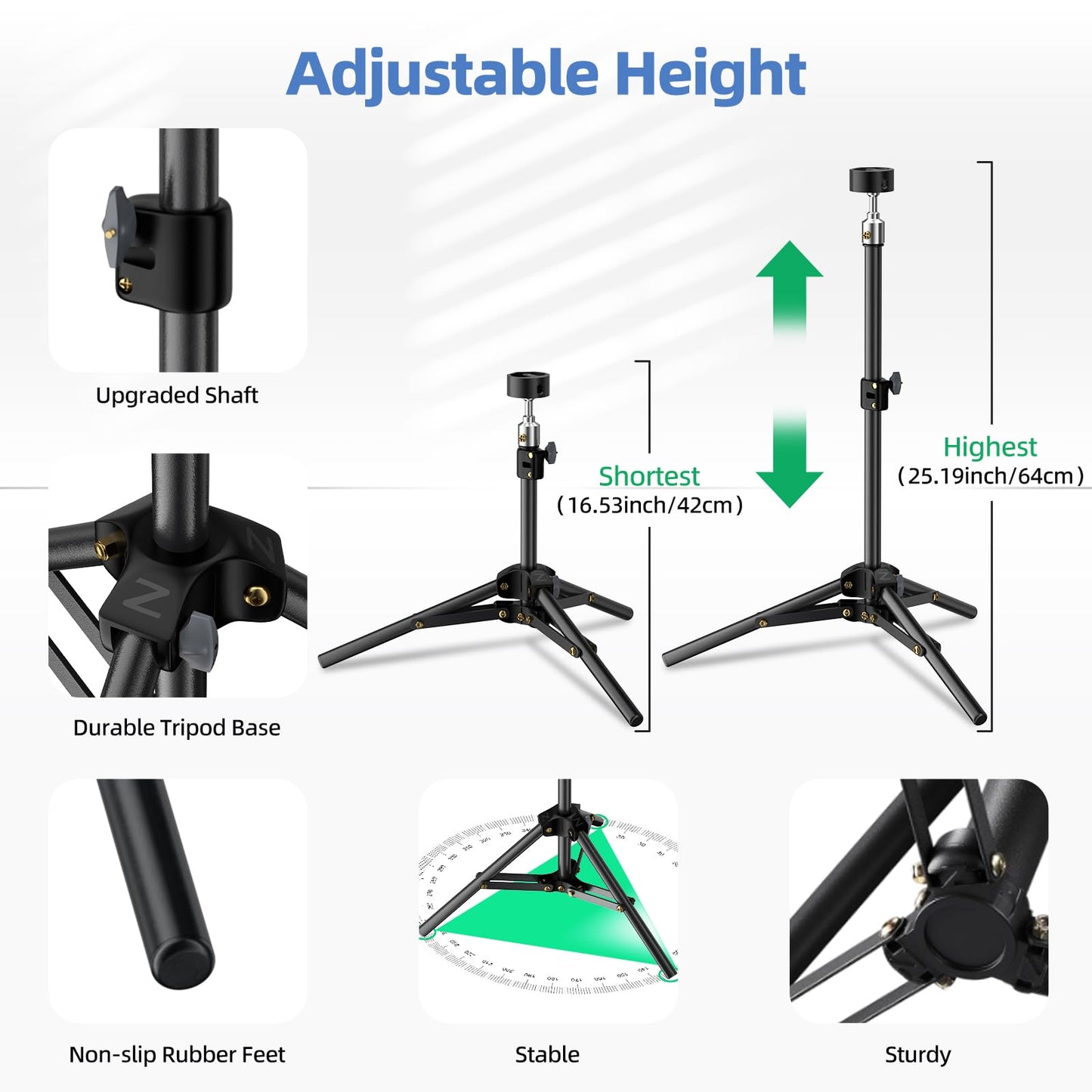 for Starlink Mini Tripod with Adapter(for Both 2025 New&Old Version), Adjustable Tripod Mount for Starlink Mini Dish, Portable Stand Mounting Kit for Star Link Mini Accessories for Outdoor Camping RV