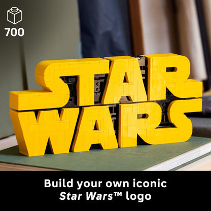 LEGO Star Wars Brick-Built Star Wars Logo - Building Blocks for Adults 18+ - Star Wars Gift Idea for Birthdays - Collectible DIY Model Kit - Home Decor Idea for Fans of The Movie Series - 75407 LEGO