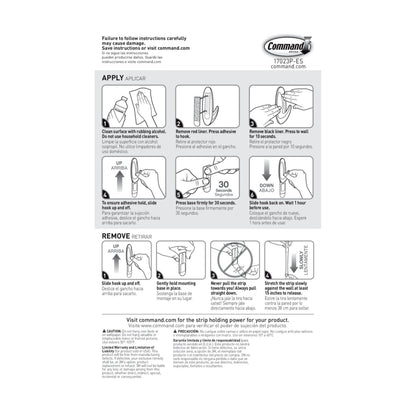 Command Large Refill Adhesive Strips, Damage Free Hanging Wall Adhesive for Large Indoor Wall Hooks, No Tools Removable Adhesives for Living Spaces, 20 White Command Strips Command